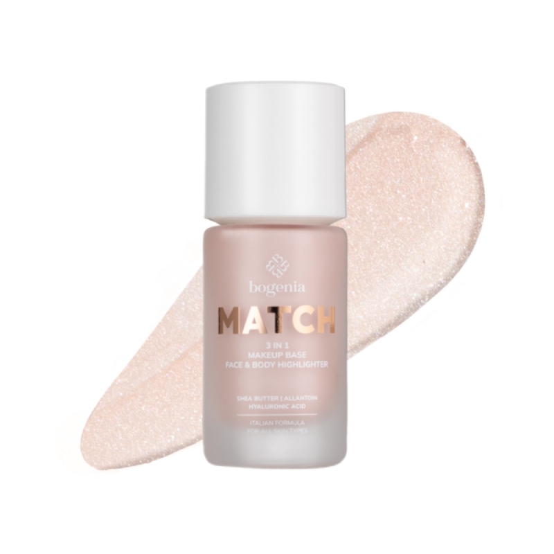Bogenia Match 3 In 1 Makeup Base & Face & Body Highlighter Bg613.001