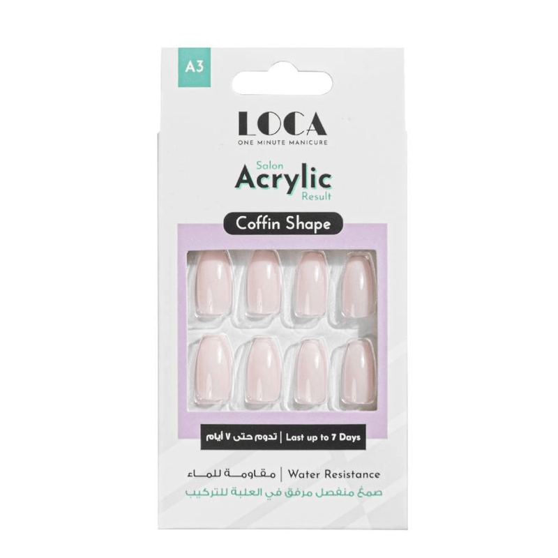 لوكا أظافر أكريليك شكل كوفن أومبري – A3