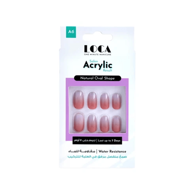 Loca Acrylic Nails A6-Oval Shape Ombre