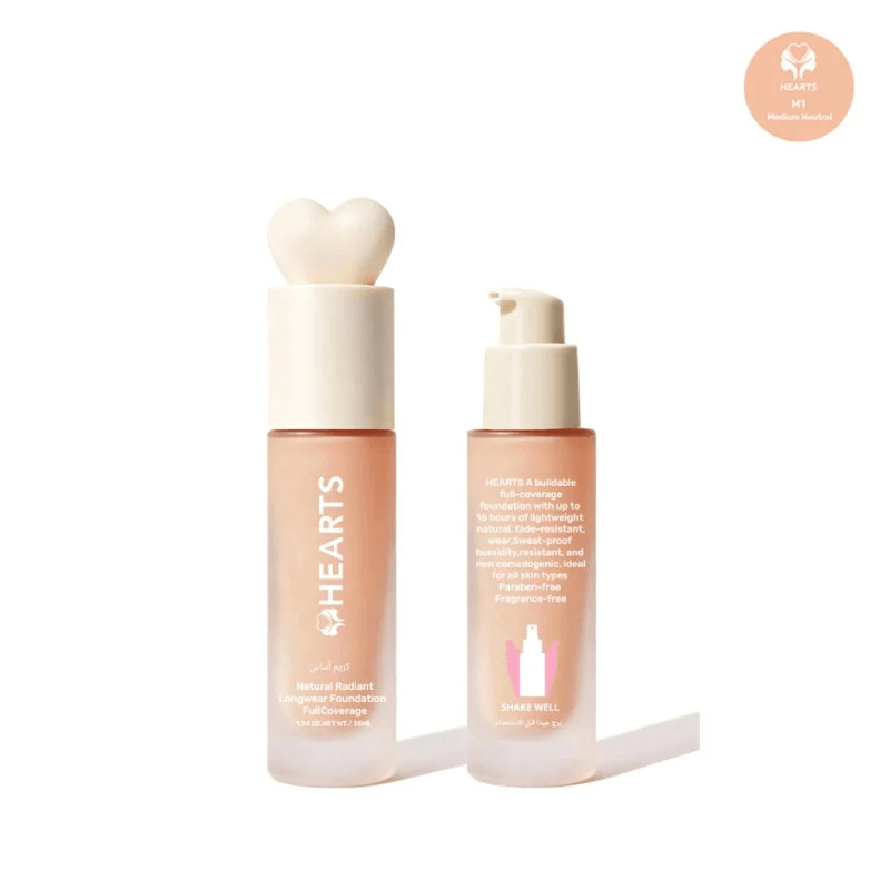 Hearts Natural Long Wear Medium Natural Foundation M1-35ML