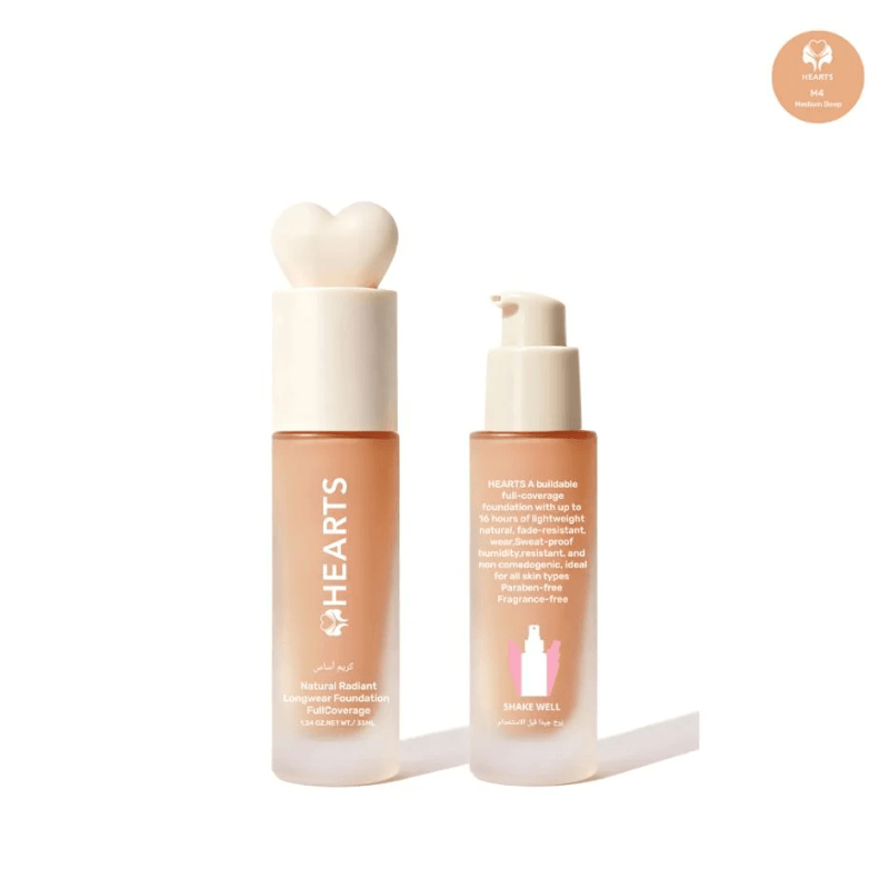 Hearts Natural Long Wear Medium Deep Foundation M4-35ML