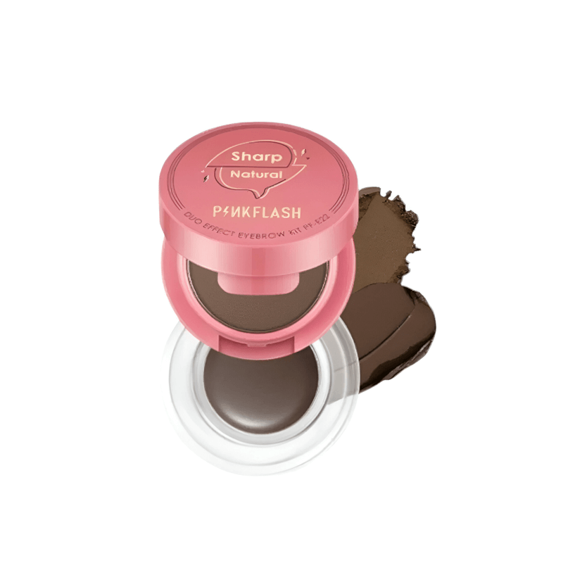 Pink Flash Dual-Effect Eyebrow Kit Powder &  Gel - Pf-E22 (02 سوفت براون) 