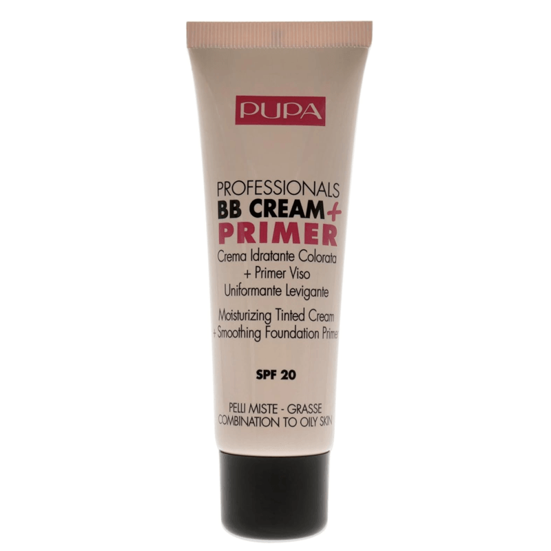 Pupa Milano Professionals BB Cream + Primer # 001 Nude Combination And Oily Skin SPF20 Tinted Face Cream 50 ml