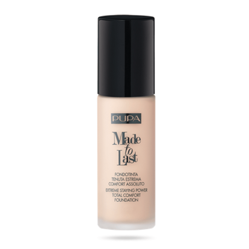 Pupa Milano MADE to LAST # 010 Porcelain SPF10 Total COMFORT Foundation 30 ml