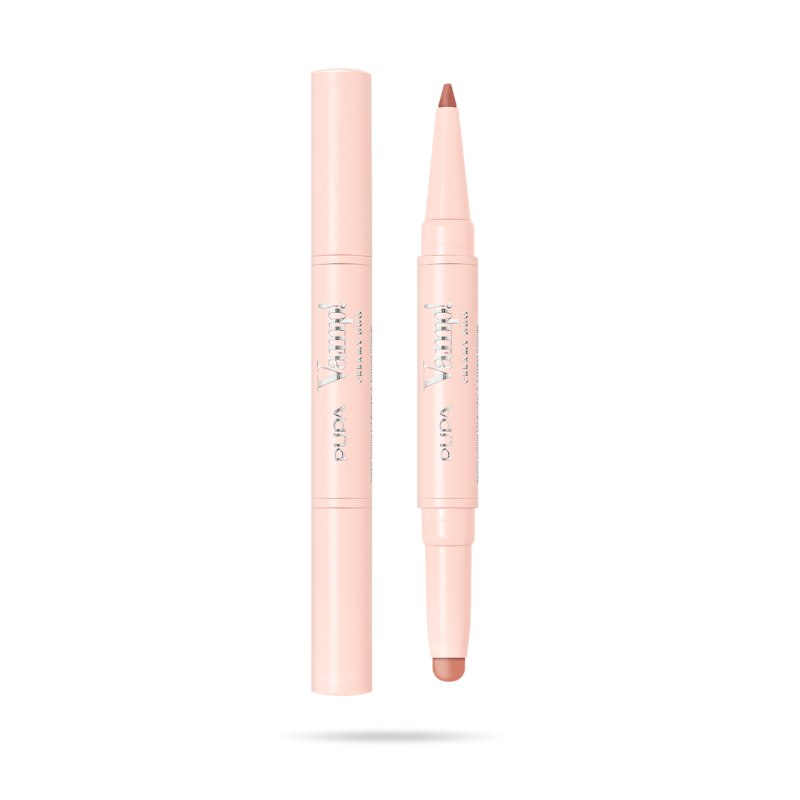 Pupa Milano Vamp! CreamY DUO # 003 WARM Nude ContourING Lip Pencil 0.2G + Shiny Lipstick 0.8G