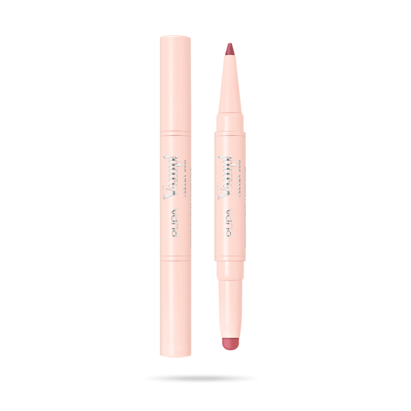 Pupa Milano Vamp! CreamY DUO #008 VINTAGE Rose ContourING Lip Pencil 0.2G + Shiny Lipstick 0.8G
