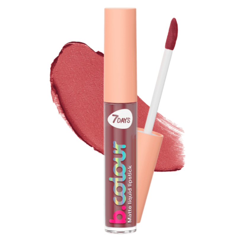 7DAYS B.COLOUR Liquid matte lip stick 01 Dusty Rose, 2,5 ml