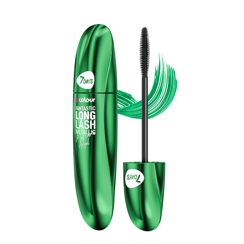 7DAYS B.COLOUR Metallic mascara 05 Green, 8 ml