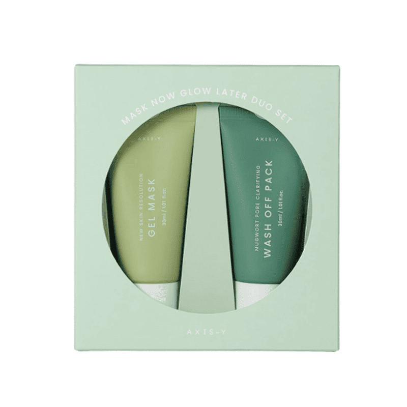 أكسيس واي ماسك ناو جلو لايتر (غسول مسام بالأرتيميسيا 30 مل + ماسك جل ريزوليوشن 30 مل)
