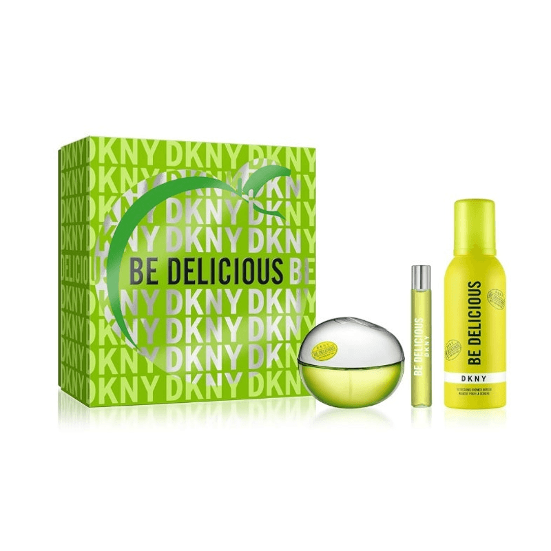 دكني طقم بي ديليشس للنساء (أو دي بارفان 100 مل + أو دي بارفان 15 مل + موس دوش منعش 150 مل)