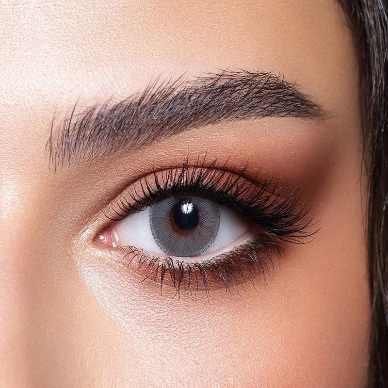 Bella Monthly Contact Lenses - Elite Cloudy Gray-2 lenses
