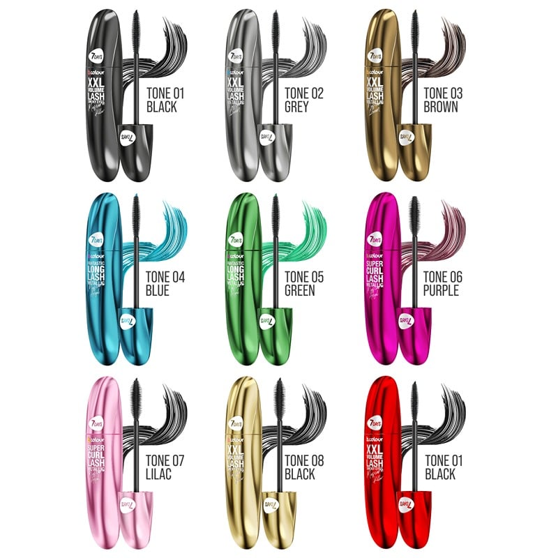 7DAYS B.COLOUR Metallic mascara 8 ml