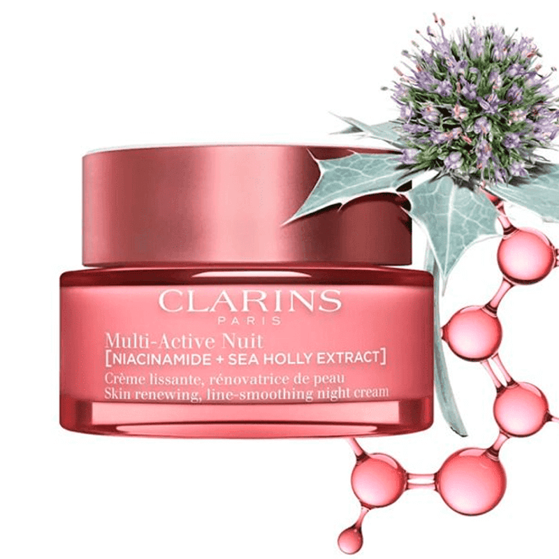 كلارنس مالتي أكتيف كريم ليلي للبشرة الجافة 50 مل