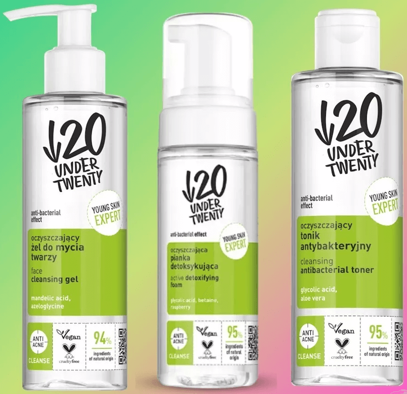 أندر توينتي جل غسول للوجه مضاد لحب الشباب