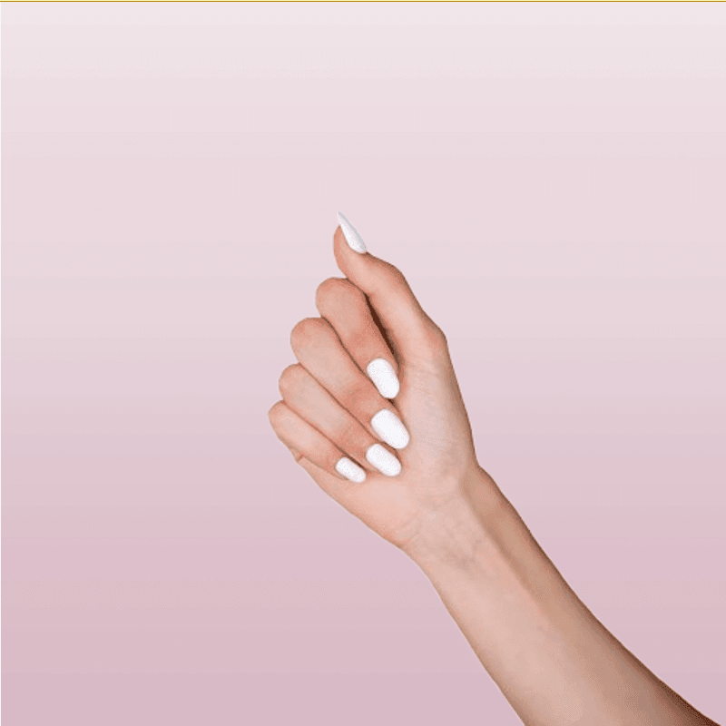 لوكا برس أون أظافر أبيض مات أوڤال (12)