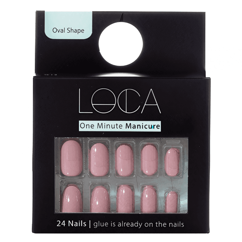 لوكا برس أون أظافر بينك نود أوڤال (14)