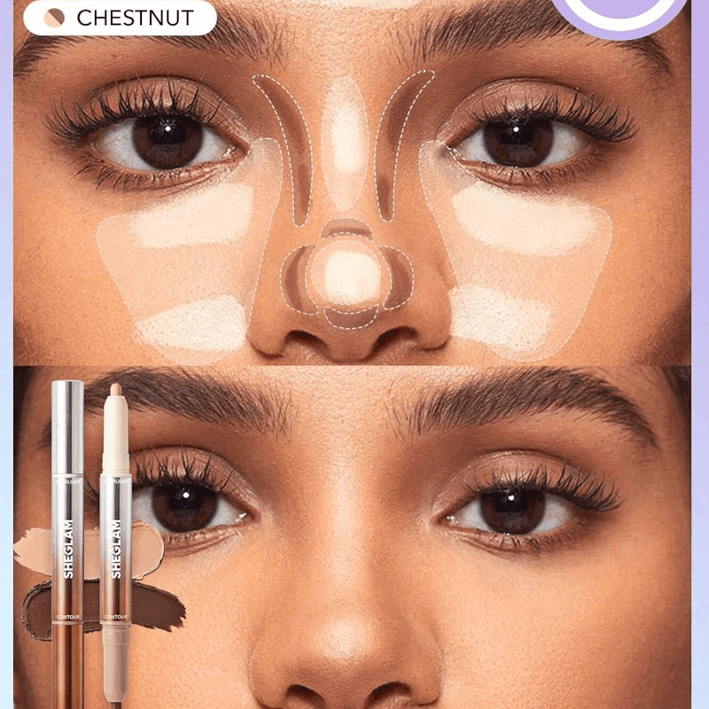 Sheglam Fine Line 2In1 Nose Contour&Highlght Pen-Chestnut
