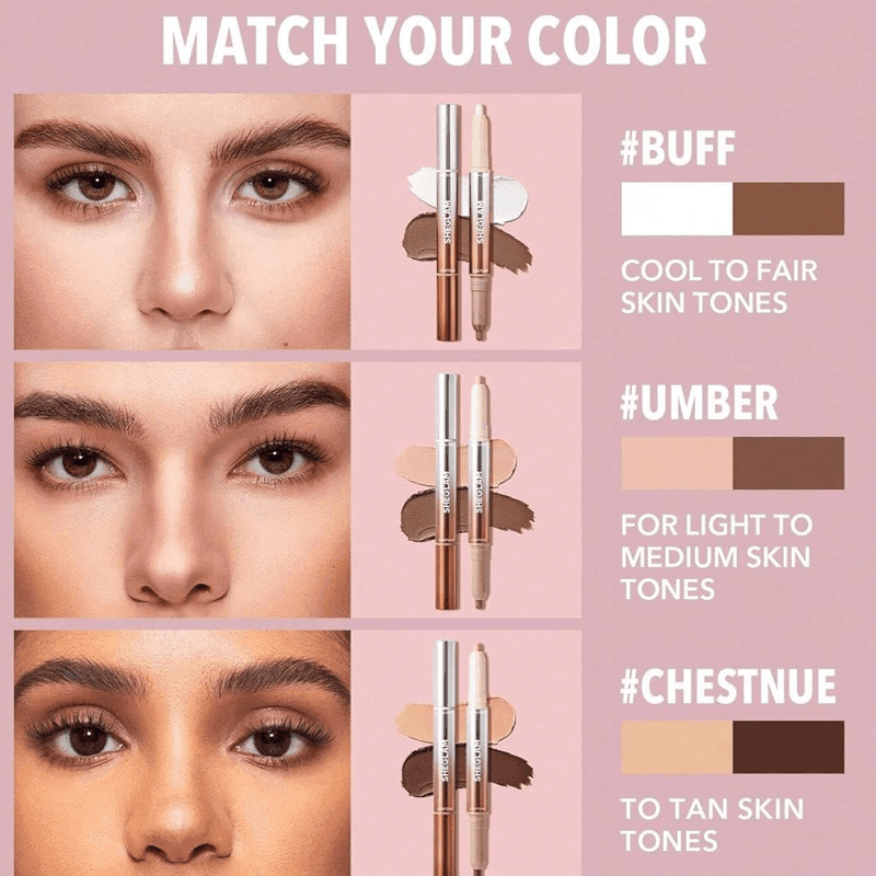 Sheglam Fine Line 2In1 Nose Contour&Highlght Pen-Chestnut