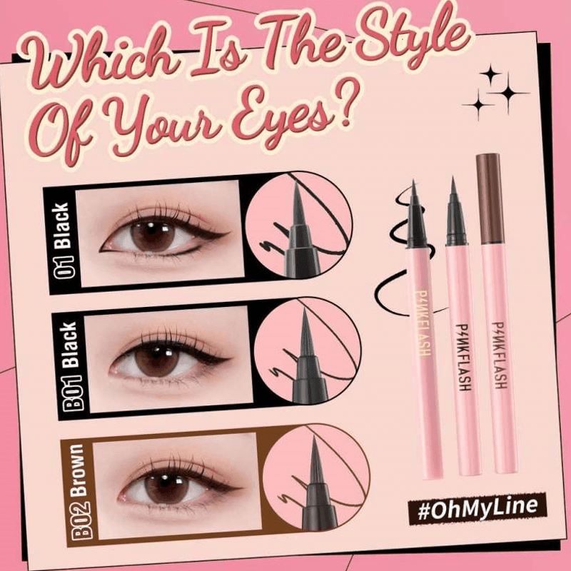 آيلاينر بينك فلاش طويل الأمد مقاوم للماء