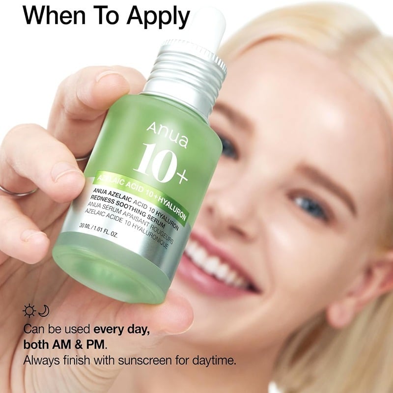 أنوا سيروم مهدئ للاحمرار بحمض الأزيليك 10% وحمض الهيالورون 30 مل