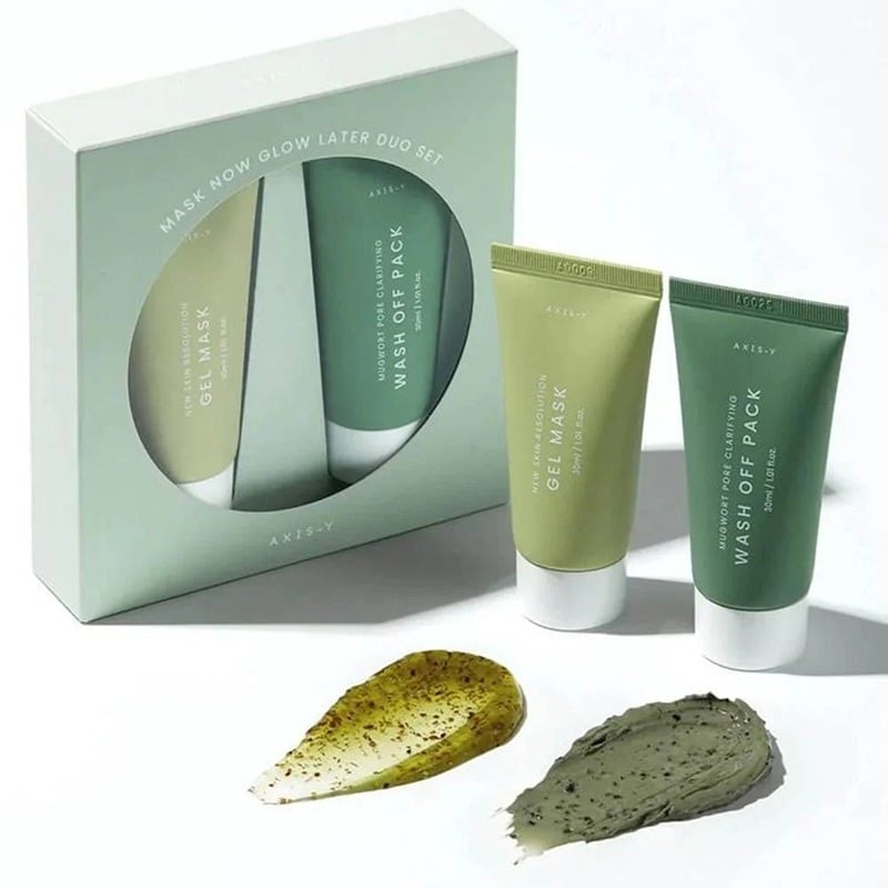 أكسيس واي ماسك ناو جلو لايتر (غسول مسام بالأرتيميسيا 30 مل + ماسك جل ريزوليوشن 30 مل)