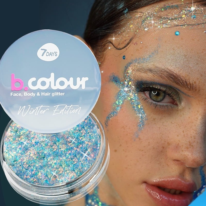 7DAYS B.COLOUR WE Face, body&hair glitter gel 01 Fireworks, 25 g