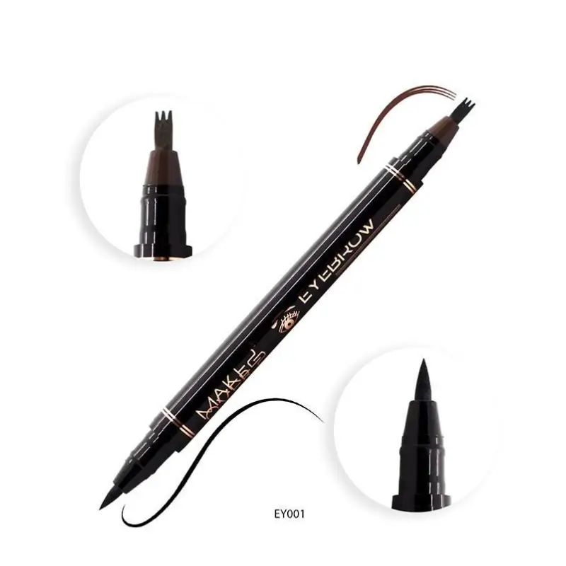 ميك أوفر 22 قلم حواجب وآيلاينر أسود/شوكولاتة EY001